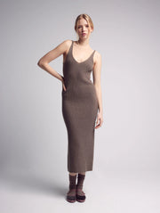 Gala Cashmere Knitted Dress Brown-Clothing - Women-Leap Concept-Brown-XS-Urbanheer