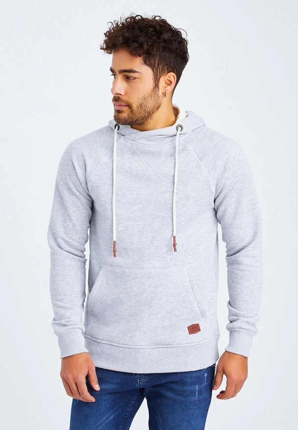 Men'S Hoodie Hood Grey-Hoodie-Leif Nelson GmbH-M-Urbanheer