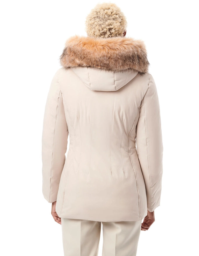 Short Hooded Puffer Jacket In Stretch-JACKET-Bernardo-XS-Urbanheer