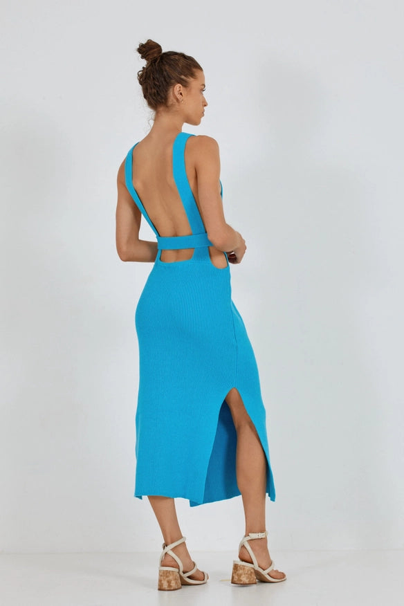 Hendrix Knit Dress - Marlin Blue-Dress-Before Anyone Else-S/M-Urbanheer