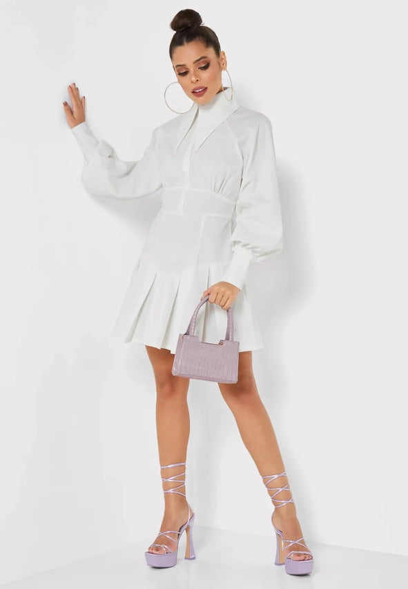 Lacy Heavy Cotton Shirt Dress-Dress-Amy Lynn-S-Urbanheer