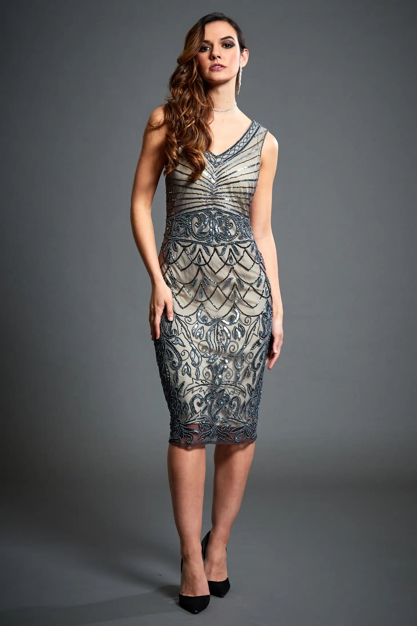 Victoria Embellished Flapper Party Dress-Clothing - Women-Jywal London-S-Urbanheer