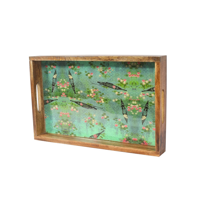 Lake Reverie Decorative Trays (Set of 3)-Decorative Trays-Tiramisu-Small 16 x 10 x2.35-Urbanheer