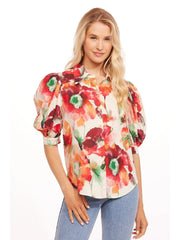 Palmira Top - Wild Poppies-Clothing - Women-Eva Franco-XXS-Urbanheer