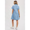 Tiered Denim Shirt Dress Lt Wash-Dress-Bluivy-S-Urbanheer