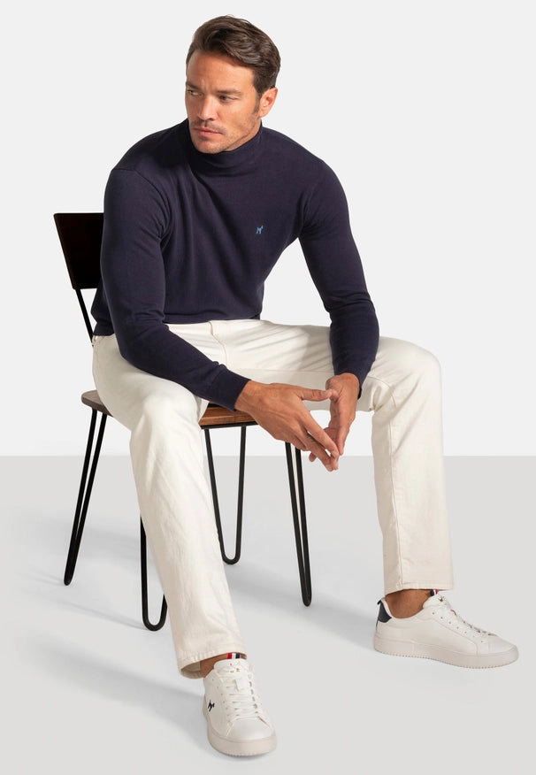 Navy Turtleneck Sweater-Sweater-Williot-S-Urbanheer