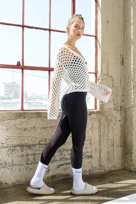 Skye Front Buttoned Crochet Crop Cardigan White-Cardigan-Papermoon-S-Urbanheer