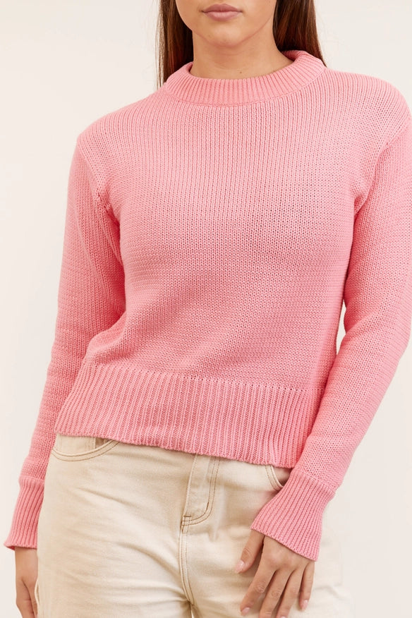 Billie Knit Jumper - Pink-Jumpers-BEFORE ANYONE ELSE-XS-Urbanheer