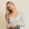 Pointelle Scoop Long-Sleeve Tee-TOP-Dress Forum-S-ICE LILAC-Urbanheer