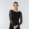 Florence Solid Double Sheer Stretch Top-AMB Designs-S/M-Black-Urbanheer
