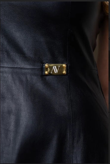 Dress Leather-Dress-AVOURE COUTURE-Black-S-Urbanheer