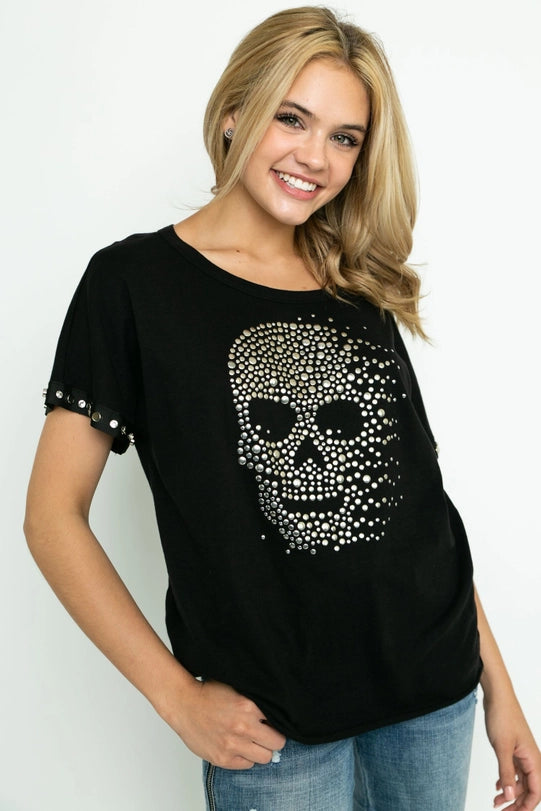 Short Sleeve Top with Skulls-Top-Vocal-S-Urbanheer