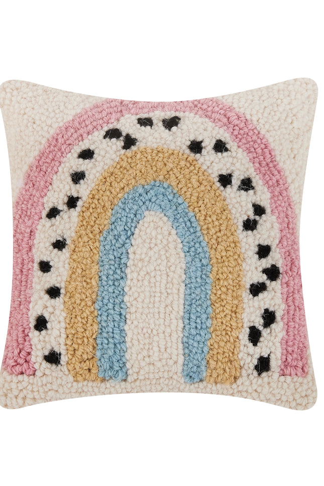 Pastel Rainbow Hook Pillow (Set Of Two)-Peking Handicraft-Urbanheer