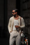 Off White & Cream Polo Cardigan-Clothing - Men-Donato-S-Urbanheer