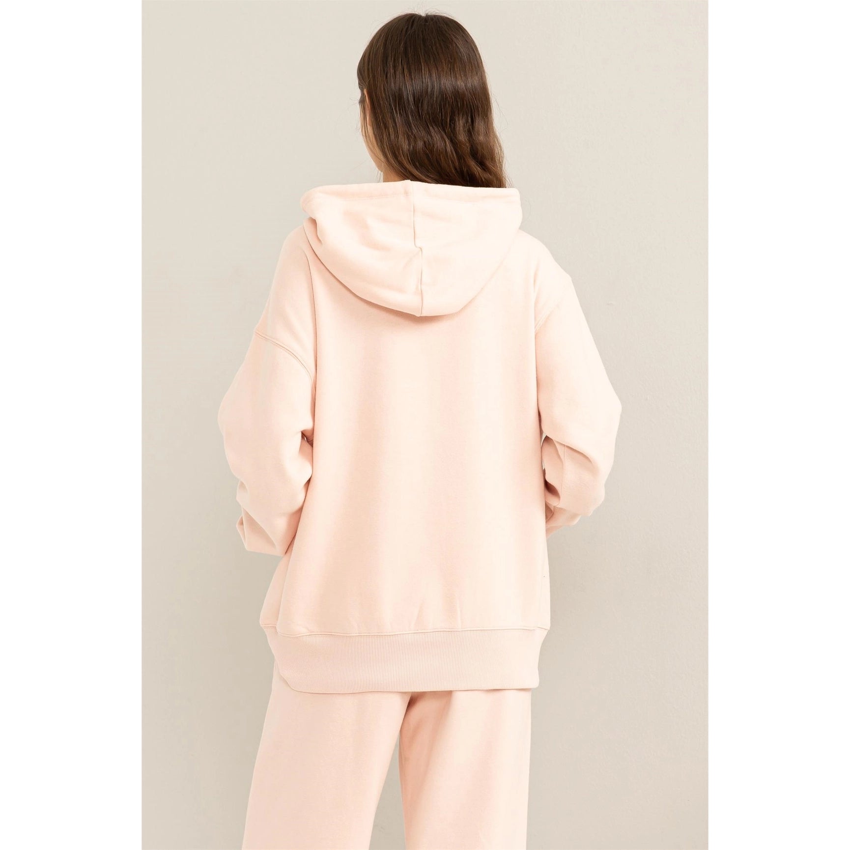 Weekend Chiller Drop Shoulder Oversized Hoodie - Pink-Clothing - Women-Street 360-Pink-S-Urbanheer