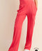 BUTTER STRAIGHT LEG CARGO PANTS FLAMINGO PINK