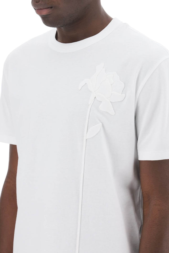 "Flower Embroidered T-Shirt