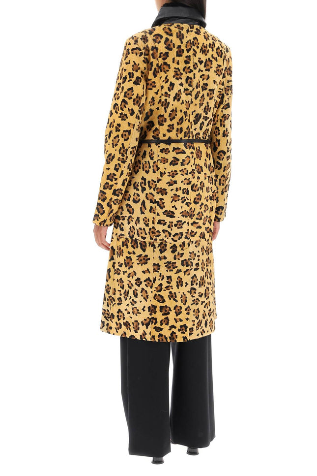 'Ginger' Leopard Motif Ponyskin Coat