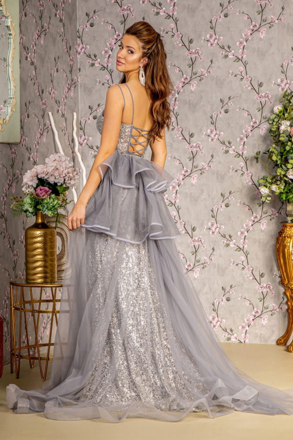 knee length dresses for ladies Rhinestone Mesh Dress – Bella Bella main image 0