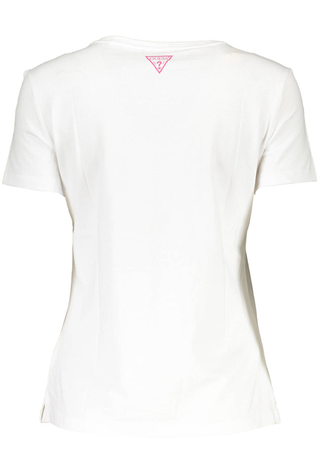 GUESS JEANS WOMEN'S SHORT SLEEVE T-SHIRT WHITE-T-Shirt-GUESS JEANS-Urbanheer