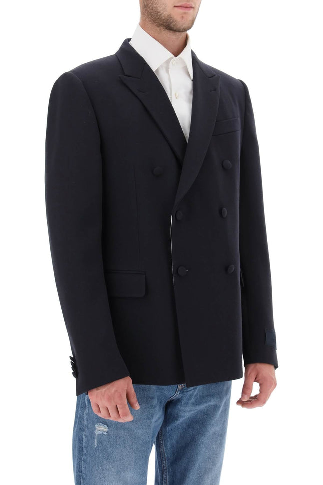half-lined double-breasted jacket