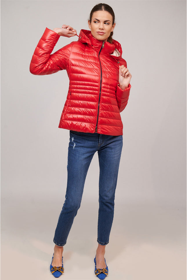 Halley New Women Puffer Jacket Red/Orange-Henry Arroway-Urbanheer