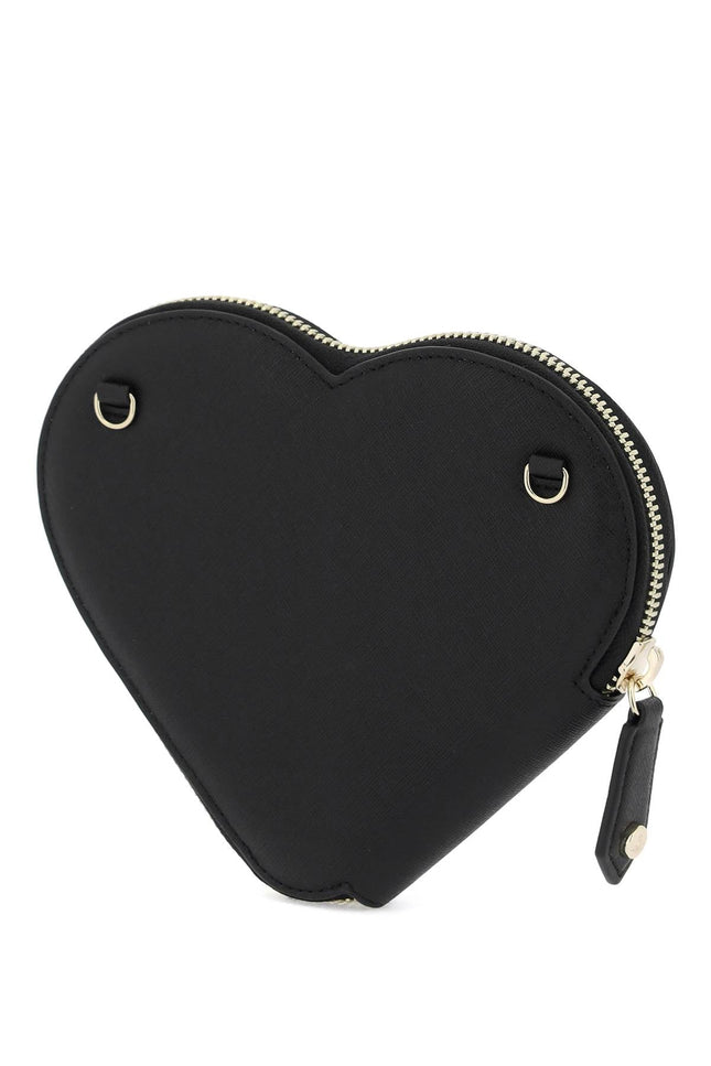 Heart-Shaped Crossbody Bag - Black