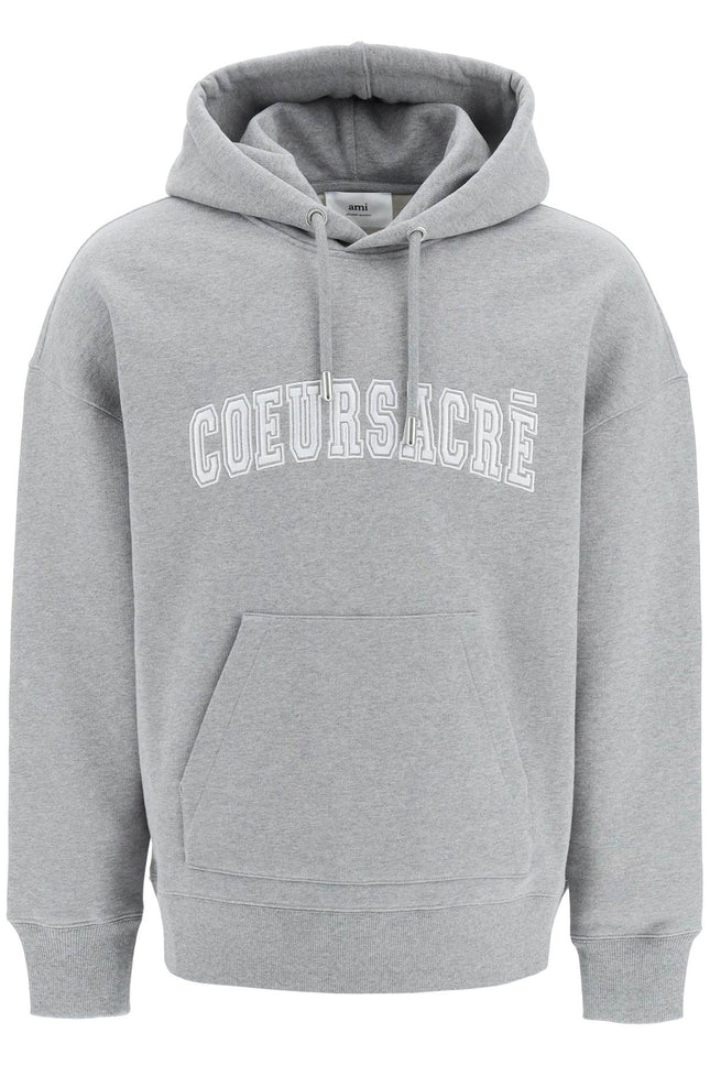 hoodie with lettering embroidery