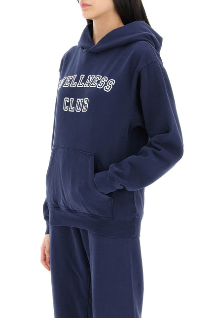 Hoodie With Lettering Logo - Blue