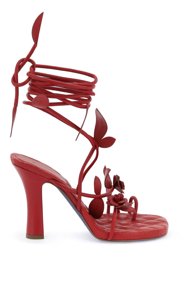 ivy flora leather sandals with heel.