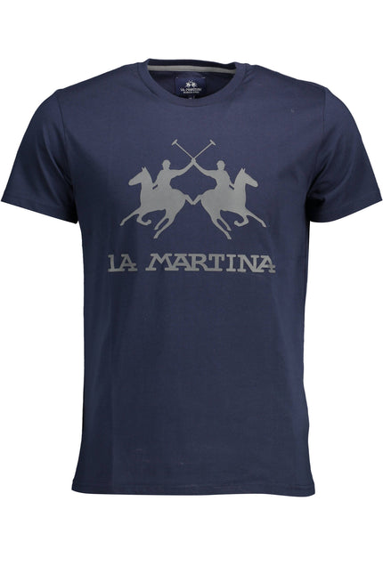 LA MARTINA MEN'S SHORT SLEEVE T-SHIRT BLUE-T-Shirt-LA MARTINA-Urbanheer