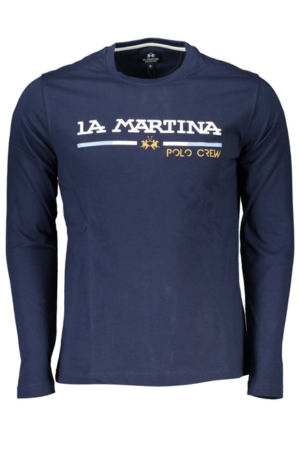 LA MARTINA MEN'S LONG SLEEVE T-SHIRT BLUE-T-Shirt-LA MARTINA-Urbanheer
