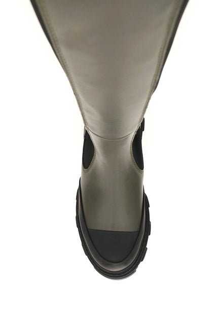 Leather Chelsea Boots - Khaki