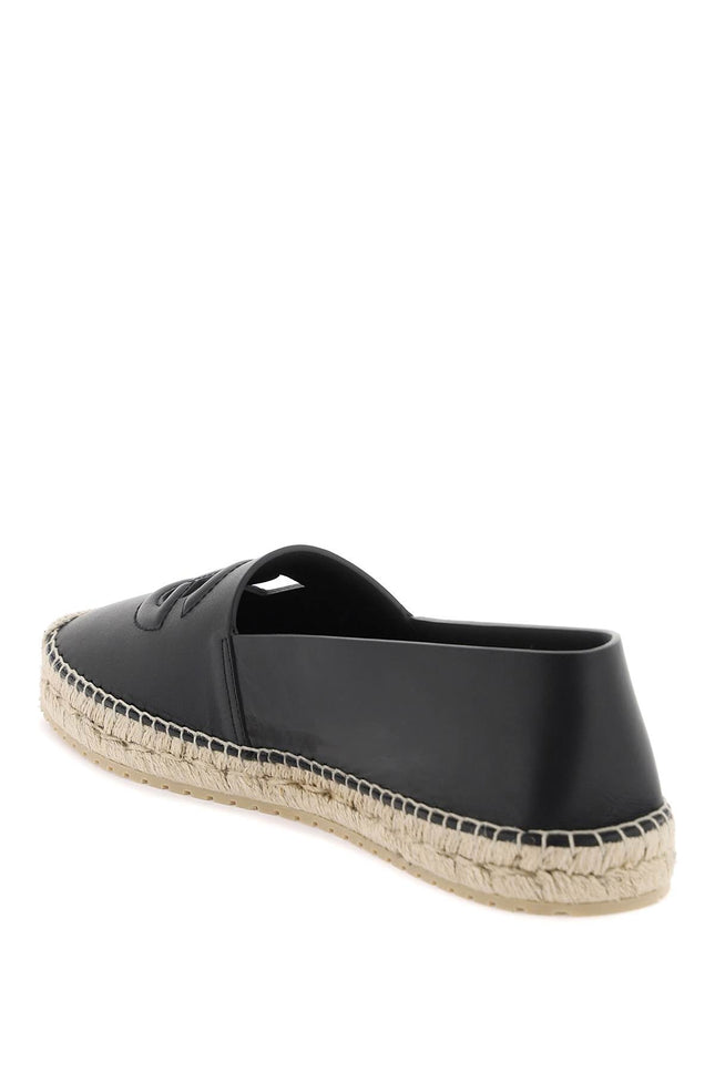 Leather Espadrilles With Dg Logo And