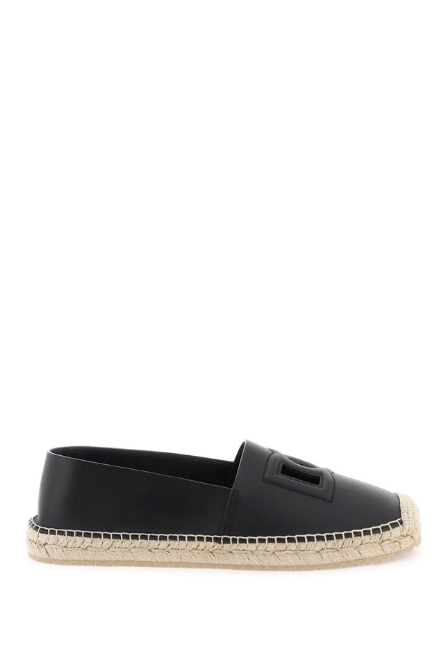 Leather Espadrilles With Dg Logo And