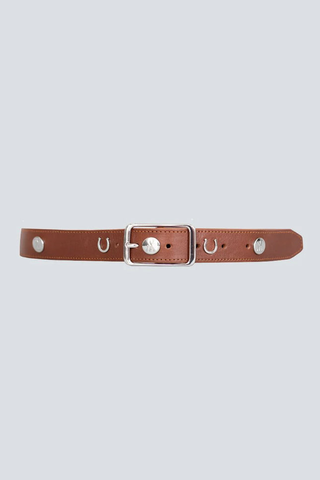 Leather Buckle Belt Brown-BELT-Yagya-Urbanheer