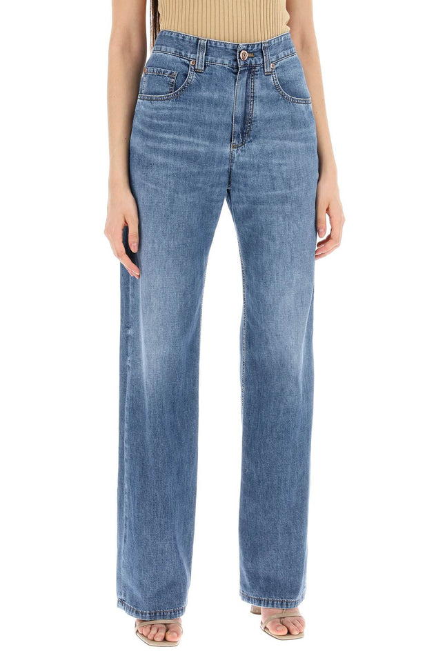 loose cotton denim jeans in nine words