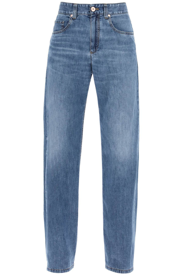 loose cotton denim jeans in nine words