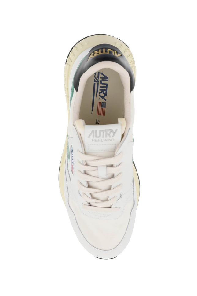 Low-Cut Nylon And Leather Reelwind Sneakers
