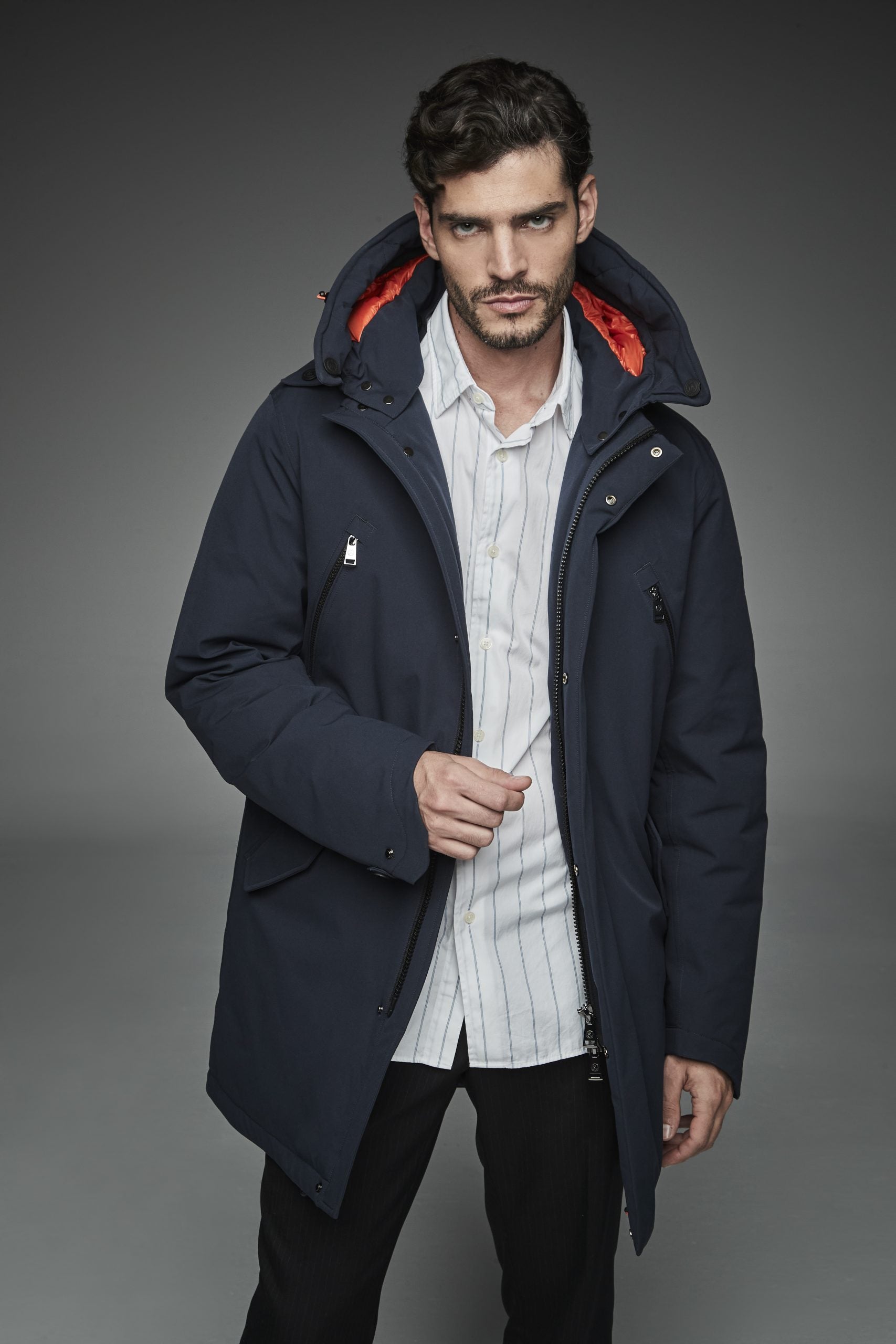 Men Long padded jacket MACIU-Jacket-Henry Arroway-S-Navy-Urbanheer
