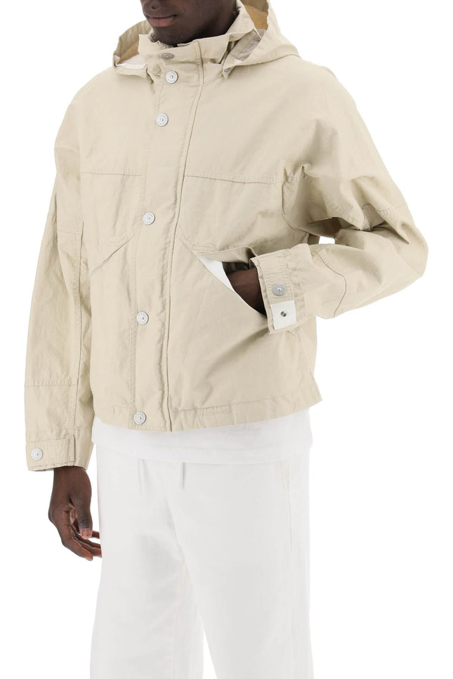 "Marina Raw Plated Linen Jacket With