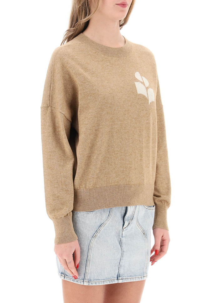 Marisans Sweater With Logo Intarsia - Beige