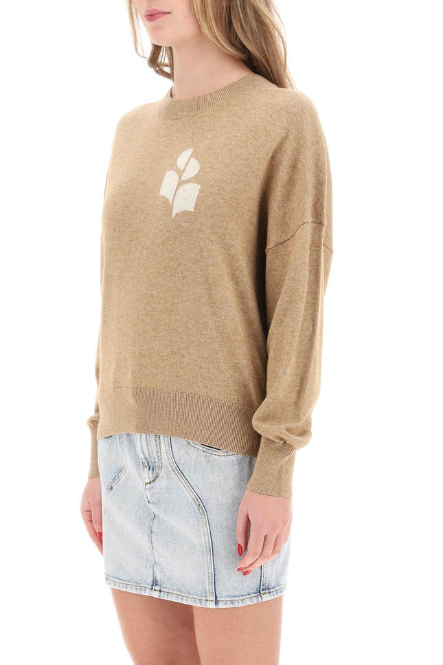 Marisans Sweater With Logo Intarsia - Beige