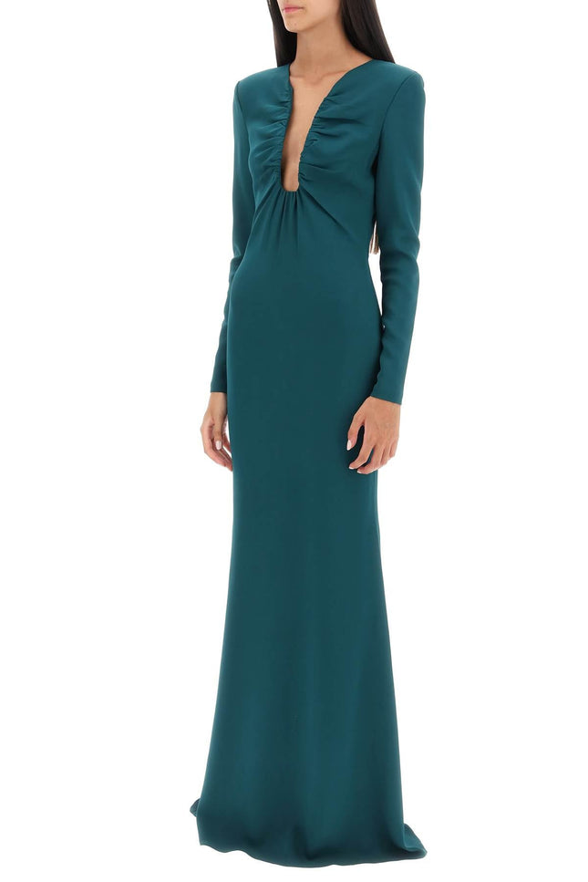 maxi dress with plunging neckline