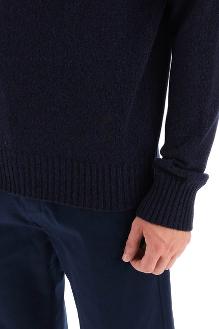 Melange-Effect Cashmere Turtleneck Sweater