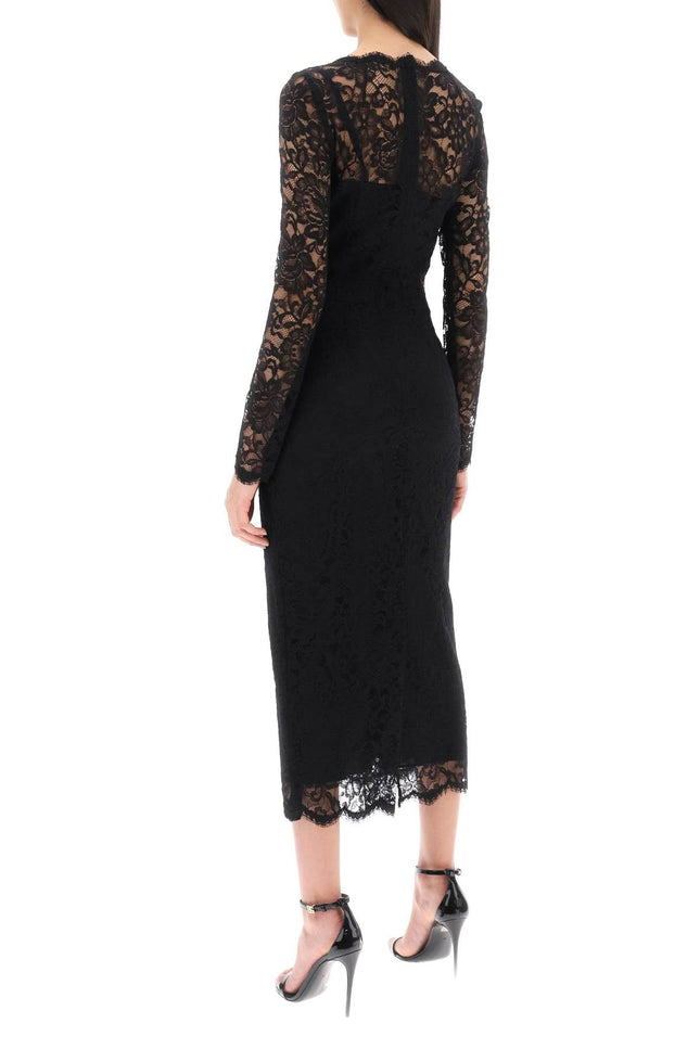 Midi Dress In Floral Chantilly Lace