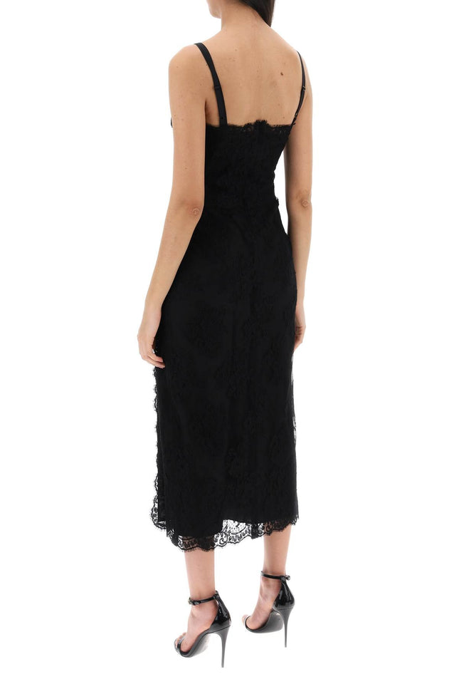 midi lace dress with slit