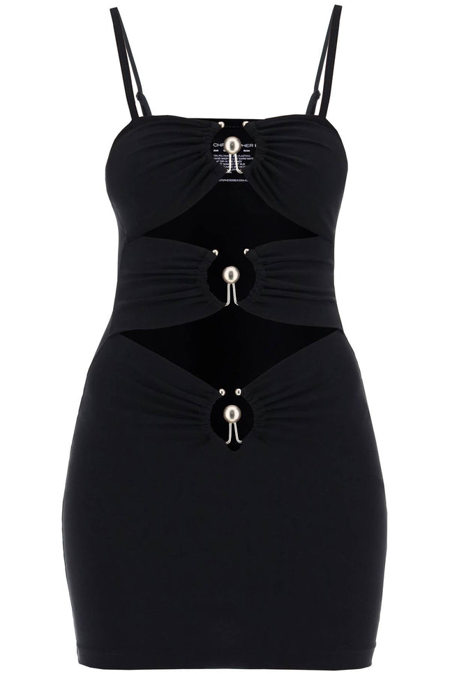 Mini Pierced Orbit Dress - Black