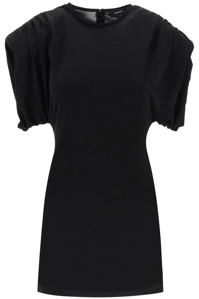 mini sheath dress with structured shoulders