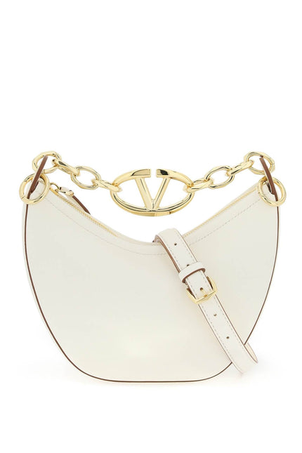 Mini Vlogo Moon Bag In Nappa Leather With Chain